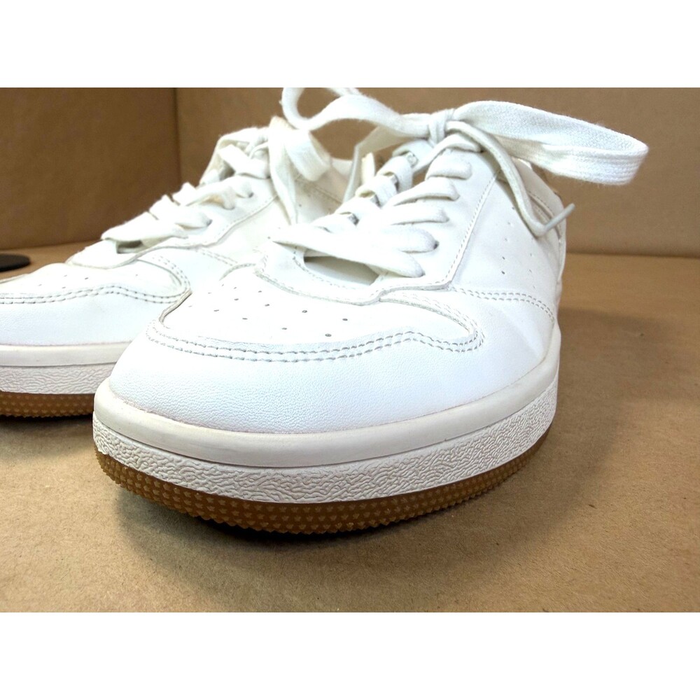 J. Crew White Leather Court City Tour Sneakers (Gum Sole) Preppy, Casual Size 8 - Picture 5 of 15